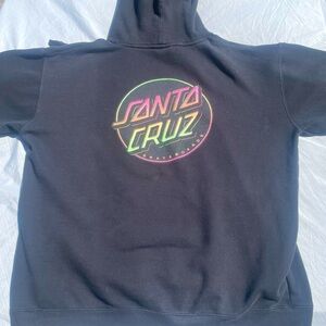 Santa Cruz Skateboards black Sweatshirt Size 2XL